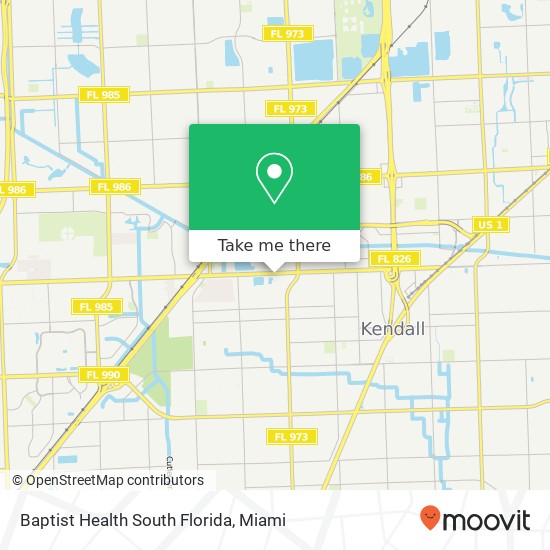 Baptist Health South Florida map