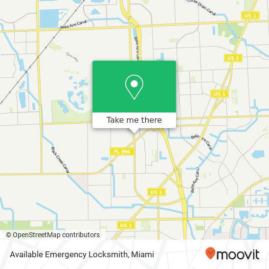 Mapa de Available Emergency Locksmith