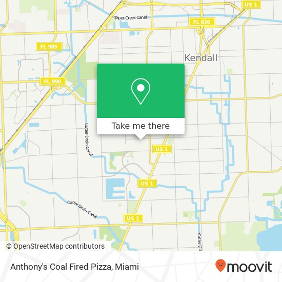 Mapa de Anthony's Coal Fired Pizza
