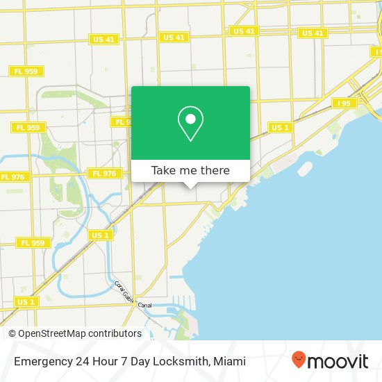 Emergency 24 Hour 7 Day Locksmith map