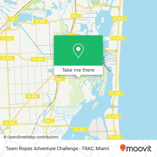 Mapa de Team Ropes Adventure Challenge - TRAC