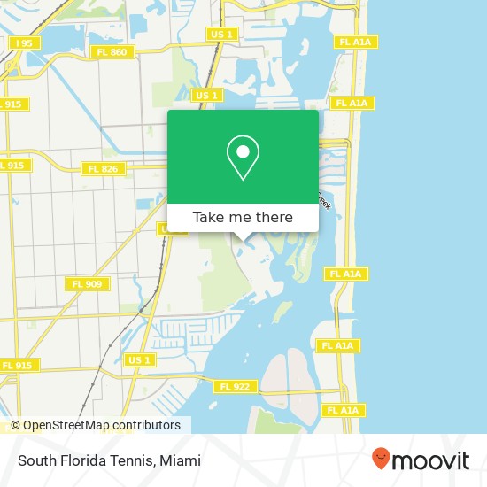 South Florida Tennis map