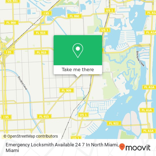 Mapa de Emergency Locksmith Available 24 7 In North Miami