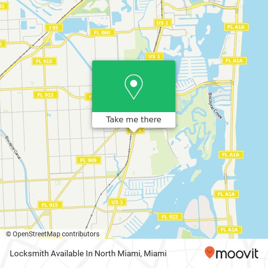 Locksmith Available In North Miami map