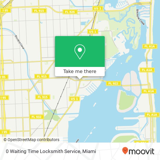 Mapa de 0 Waiting Time Locksmith Service