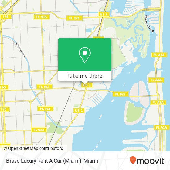 Bravo Luxury Rent A Car (Miami) map