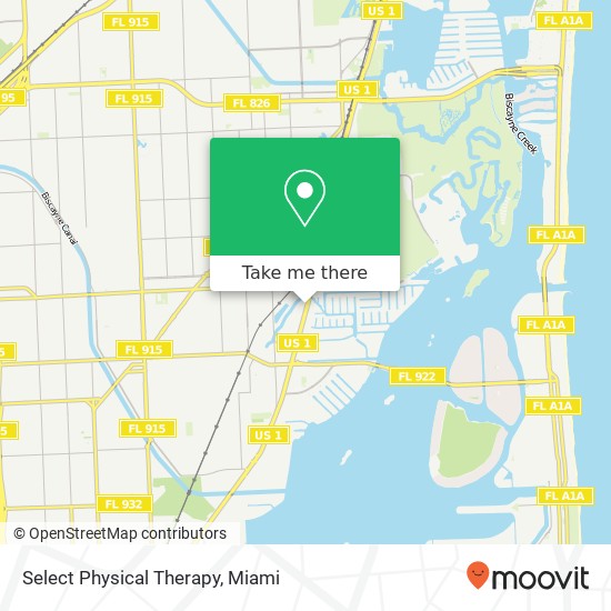 Mapa de Select Physical Therapy