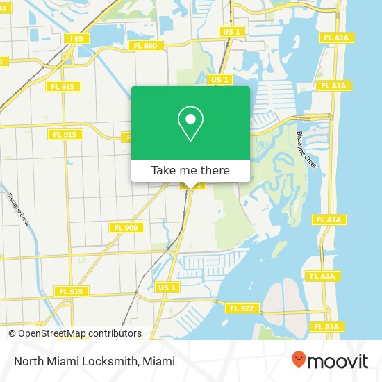 North Miami Locksmith map