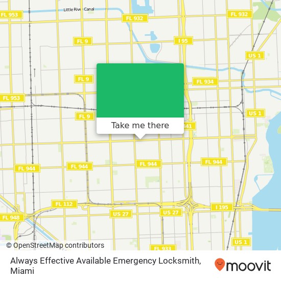 Mapa de Always Effective Available Emergency Locksmith