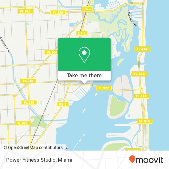 Mapa de Power Fitness Studio