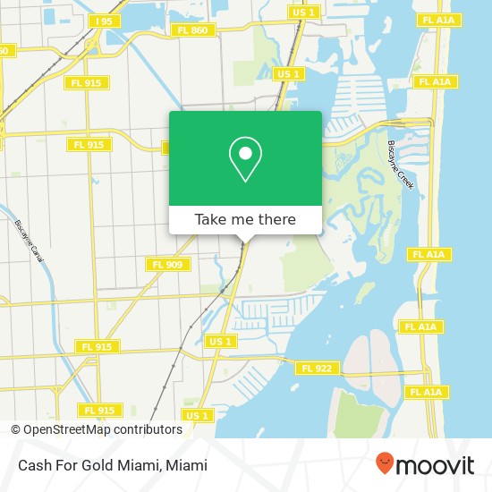 Cash For Gold Miami map