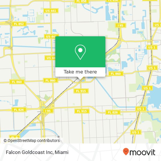 Mapa de Falcon Goldcoast Inc