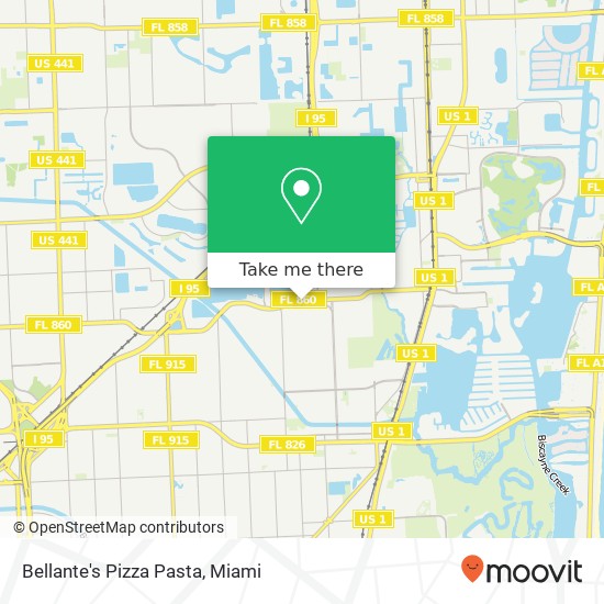 Mapa de Bellante's Pizza Pasta