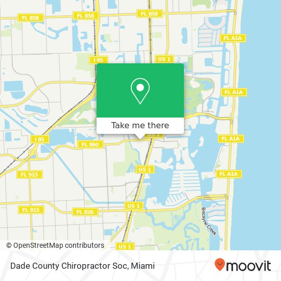 Dade County Chiropractor Soc map