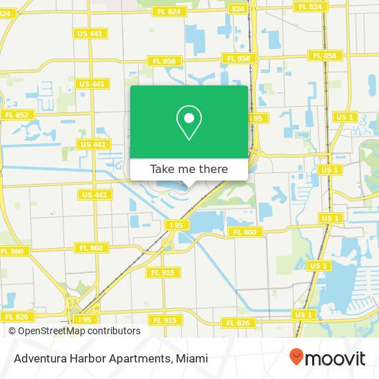 Adventura Harbor Apartments map