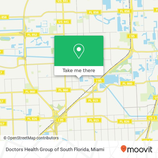 Mapa de Doctors Health Group of South Florida