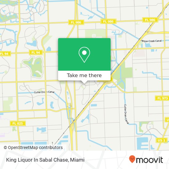 King Liquor In Sabal Chase map