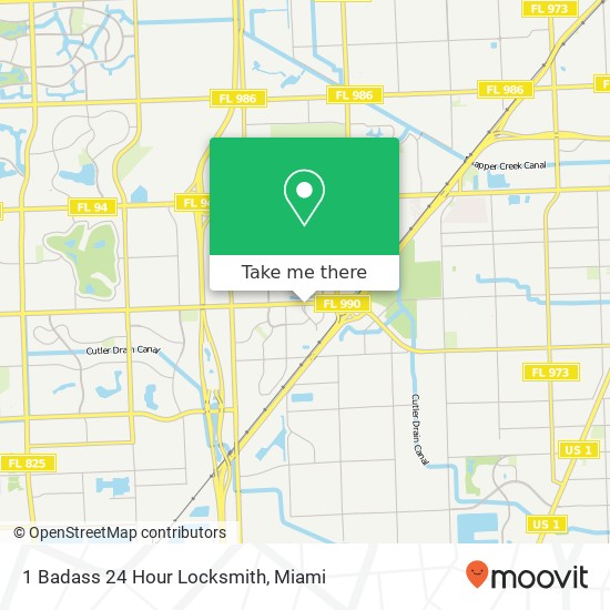 1 Badass 24 Hour Locksmith map