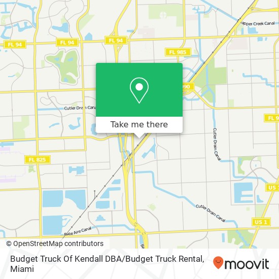 Budget Truck Of Kendall DBA / Budget Truck Rental map