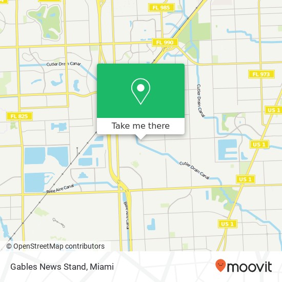 Gables News Stand map