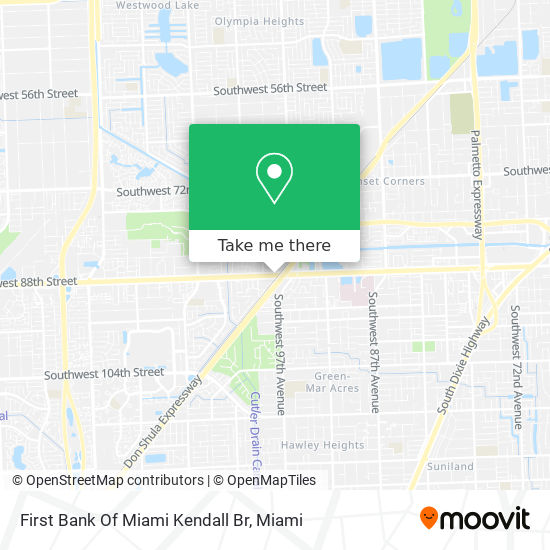 First Bank Of Miami Kendall Br map
