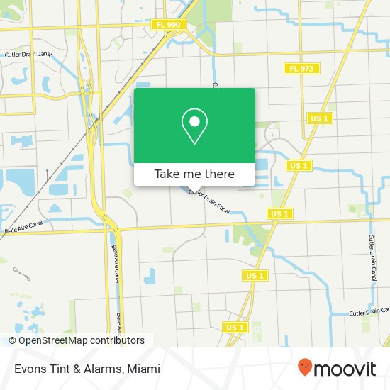 Mapa de Evons Tint & Alarms