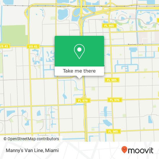 Manny's Van Line map