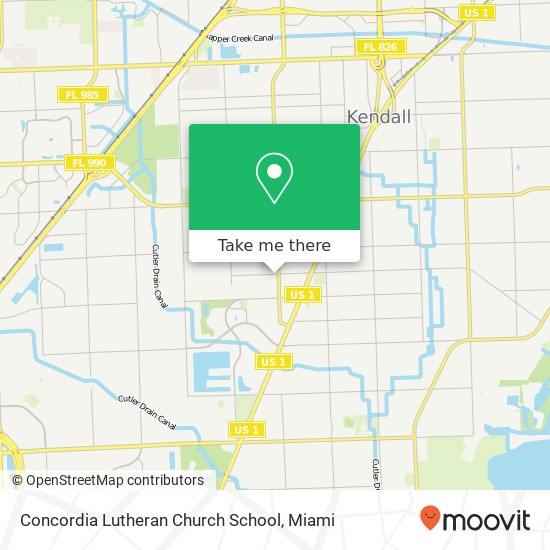 Mapa de Concordia Lutheran Church School