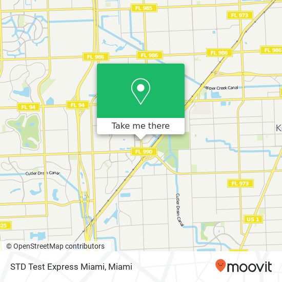 STD Test Express Miami map