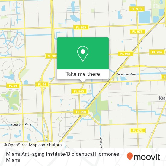 Mapa de Miami Anti-aging Institute / Bioidentical Hormones