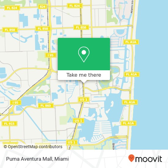 Puma Aventura Mall map