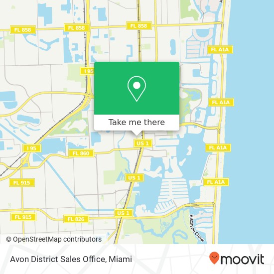 Avon District Sales Office map