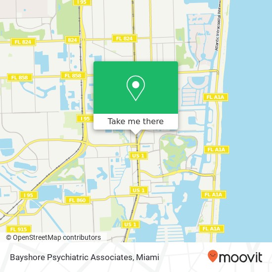 Bayshore Psychiatric Associates map