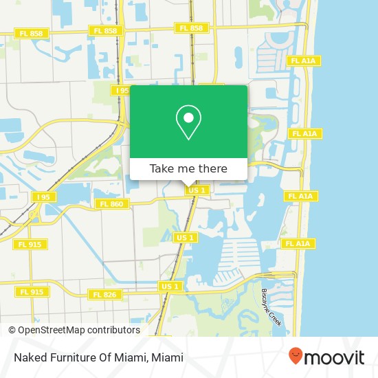 Naked Furniture Of Miami map