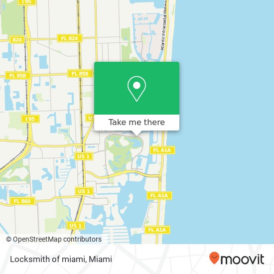 Mapa de Locksmith of miami