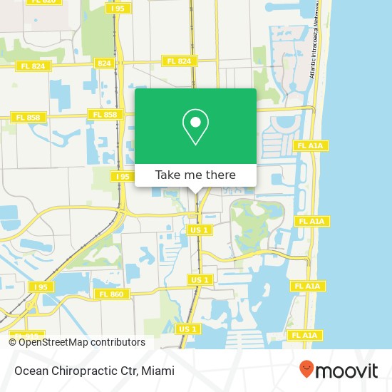 Ocean Chiropractic Ctr map