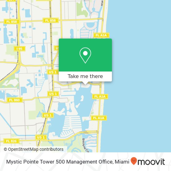 Mapa de Mystic Pointe Tower 500 Management Office