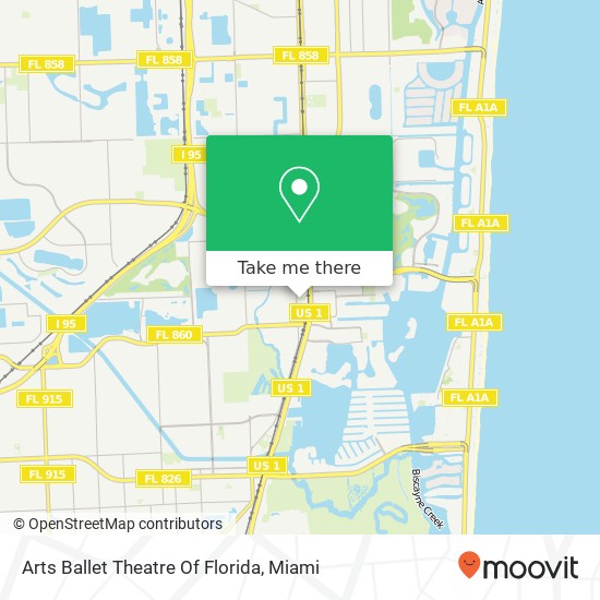 Mapa de Arts Ballet Theatre Of Florida