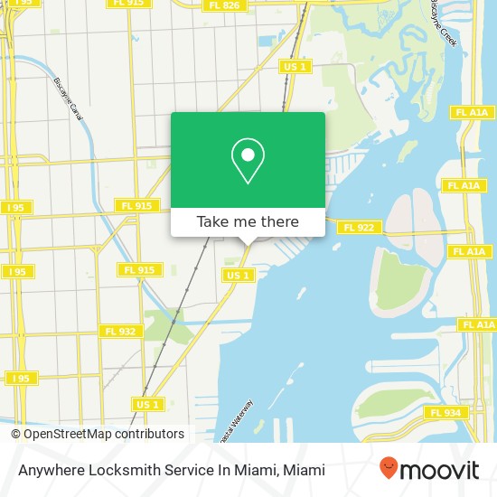 Mapa de Anywhere Locksmith Service In Miami