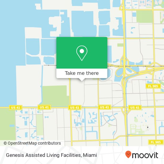 Genesis Assisted Living Facilities map