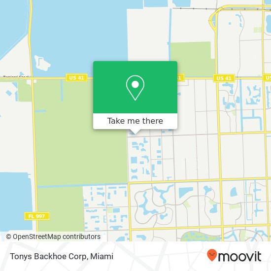Tonys Backhoe Corp map