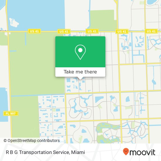 R B G Transportation Service map