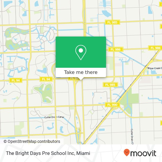The Bright Days Pre School Inc map