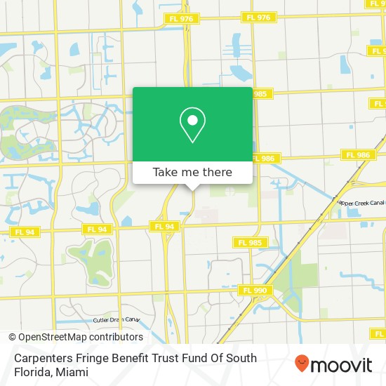 Carpenters Fringe Benefit Trust Fund Of South Florida map