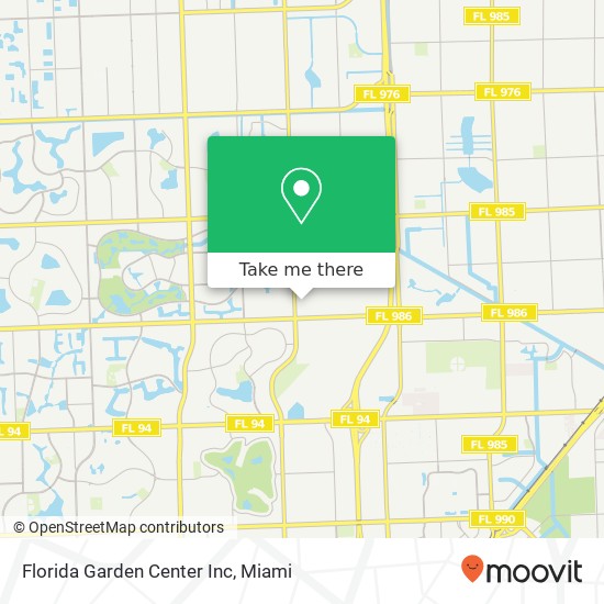 Florida Garden Center Inc map