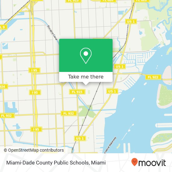 Mapa de Miami-Dade County Public Schools