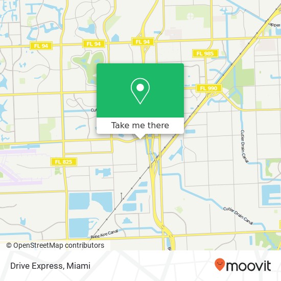 Drive Express map