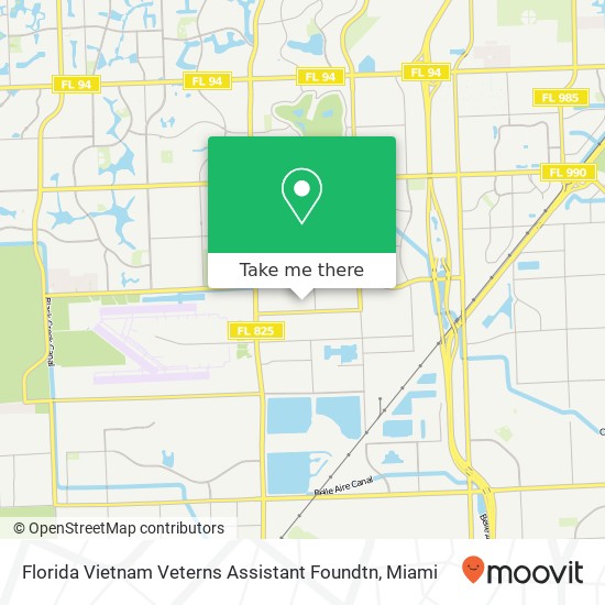 Mapa de Florida Vietnam Veterns Assistant Foundtn