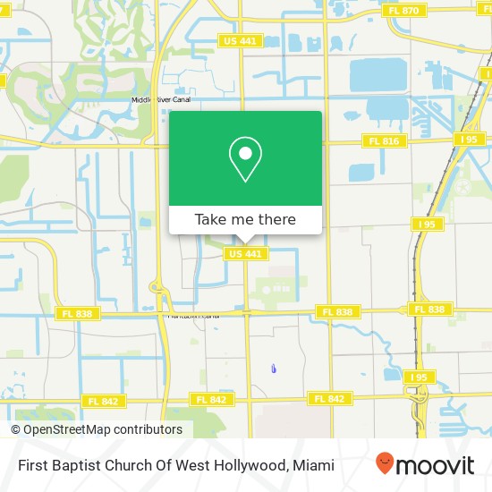 Mapa de First Baptist Church Of West Hollywood