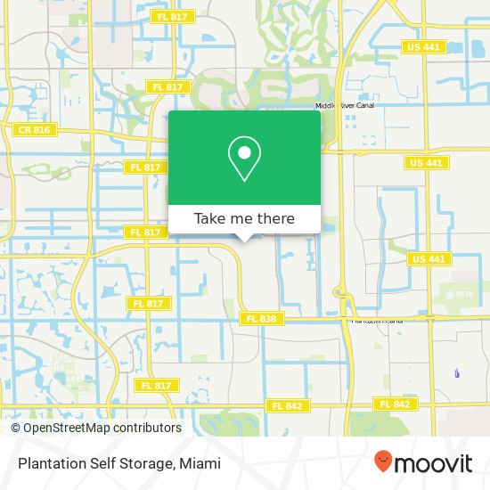 Plantation Self Storage map